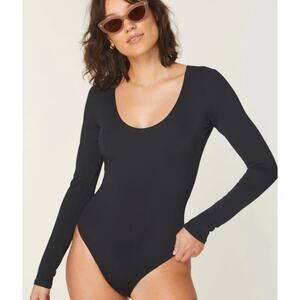 NWT Andie The Torquay One Piece Long Sleeve Swimsuit Black Womens Size Medium